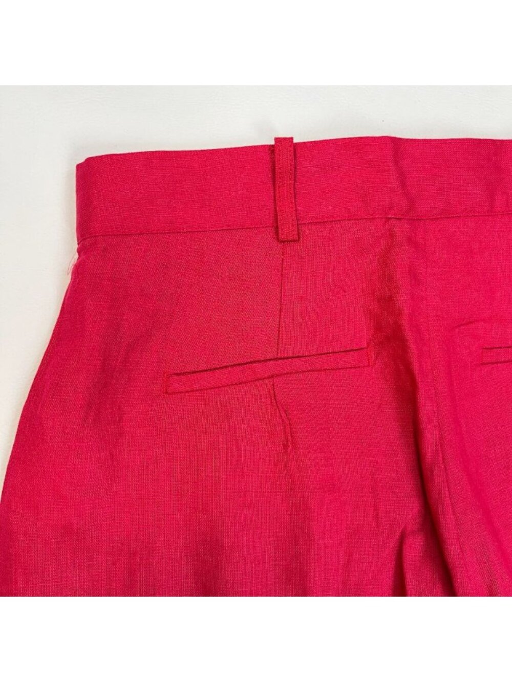 NWOT FARM Rio Linen Red Wide-leg Pants Size L/ W33 - Picture 6 of 9